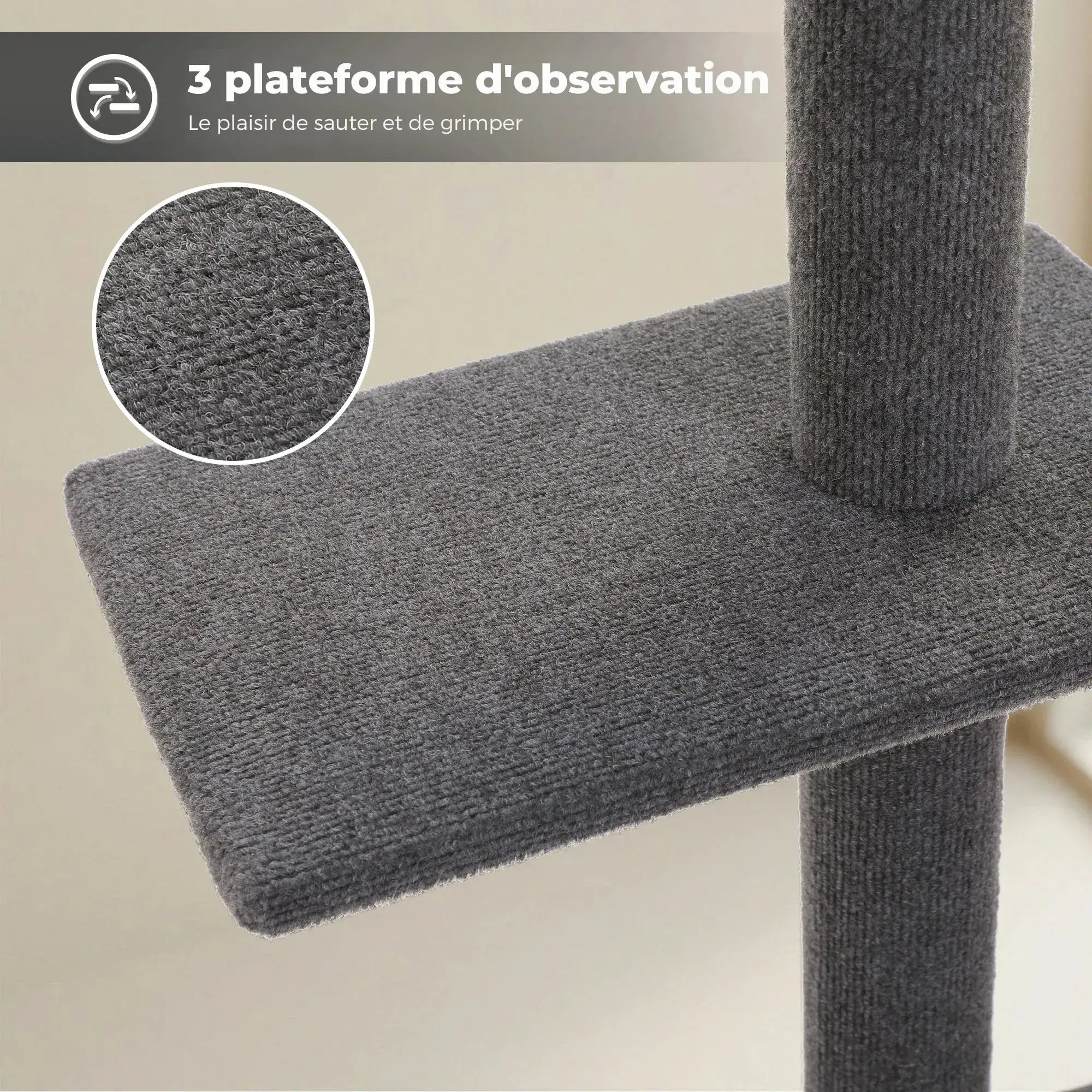 ZÉNITH™ — Arbre à Chat Sol-Plafond XXL Design Stable & Ultra Résistant