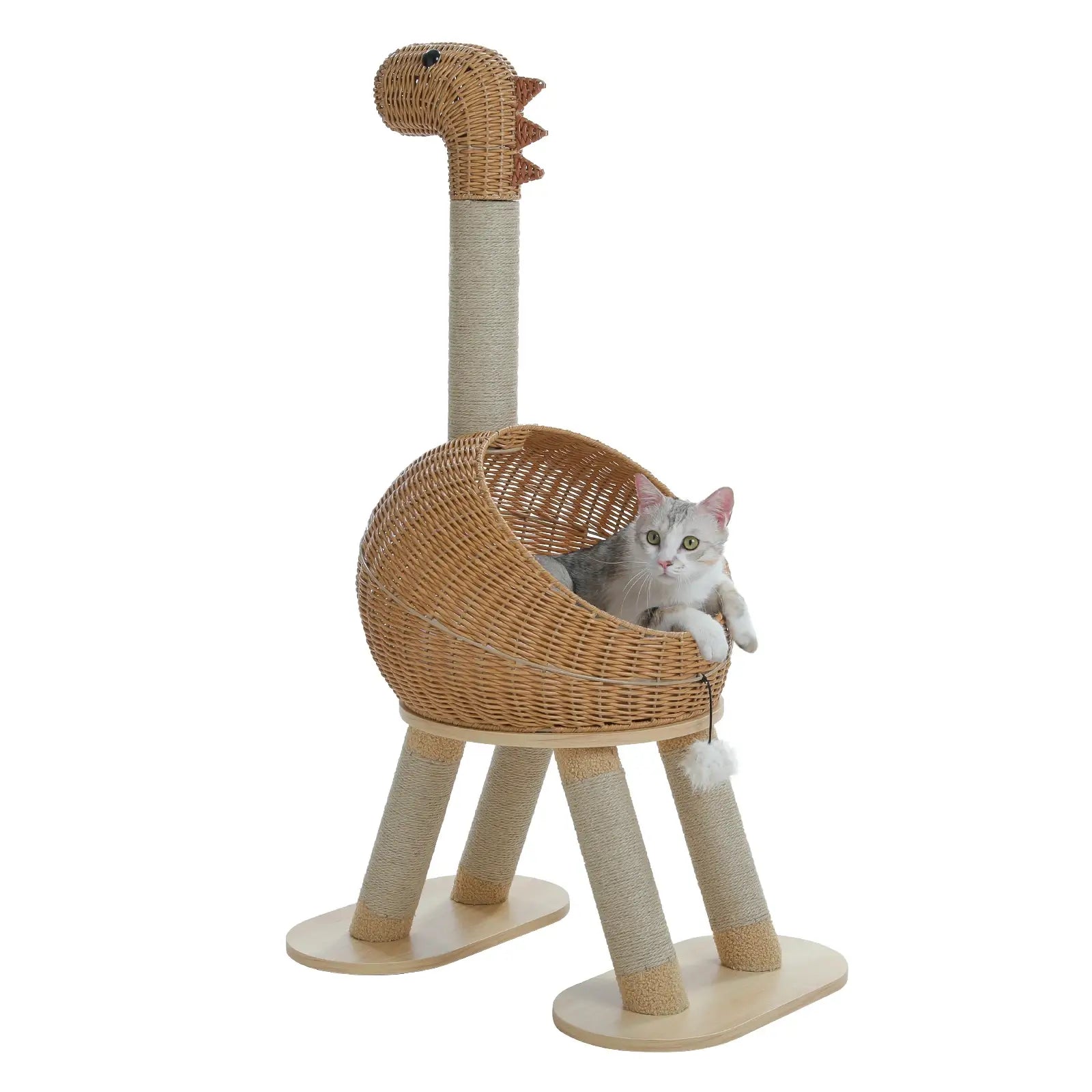 SAFARI™ — Arbre à Chat Luxe en Rotin – Confort Absolu & Stabilité Exceptionnelle