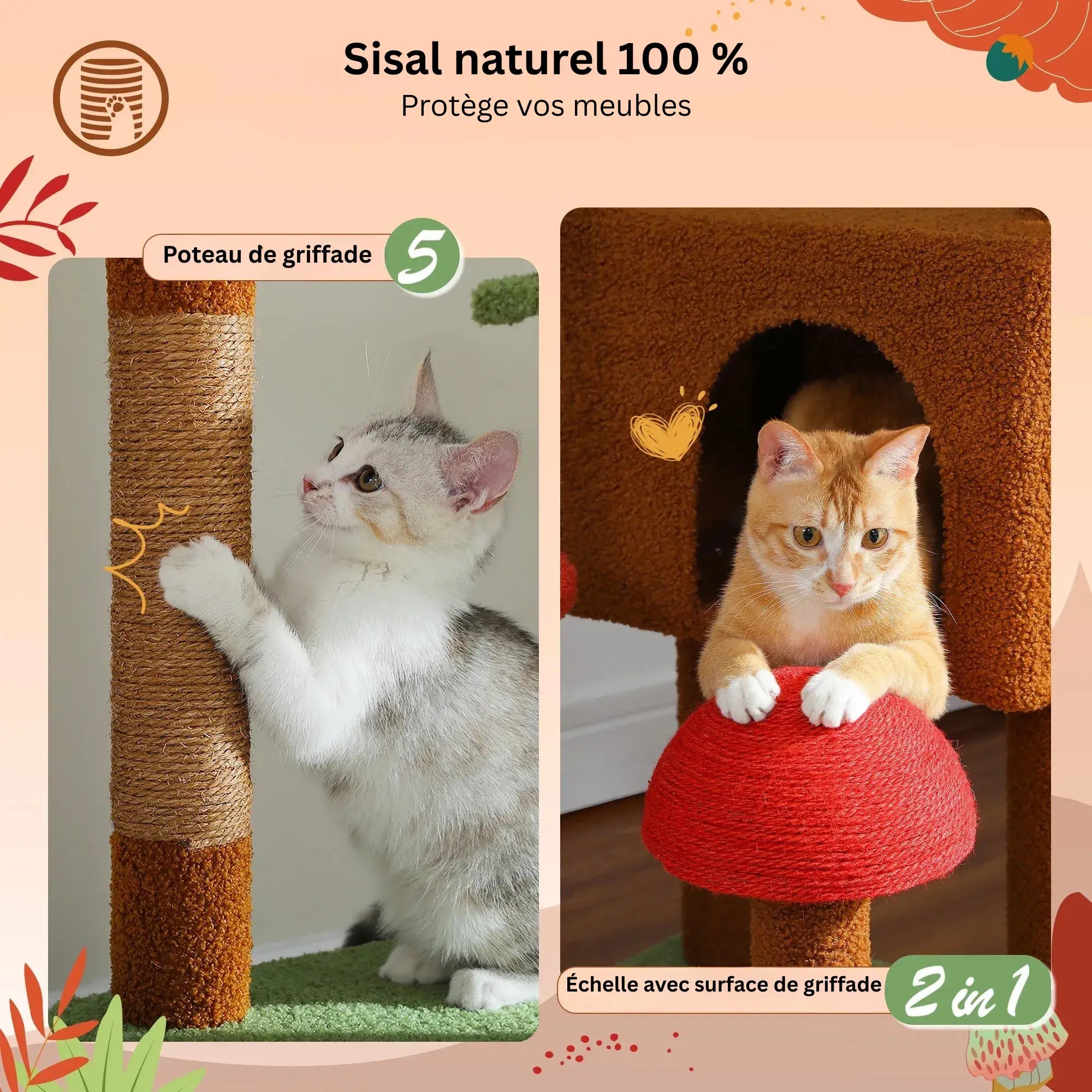 SIRIUS™ Arbre à Chat XXL Design Sol-Plafond – Multi-Niveaux Stable & Élégant