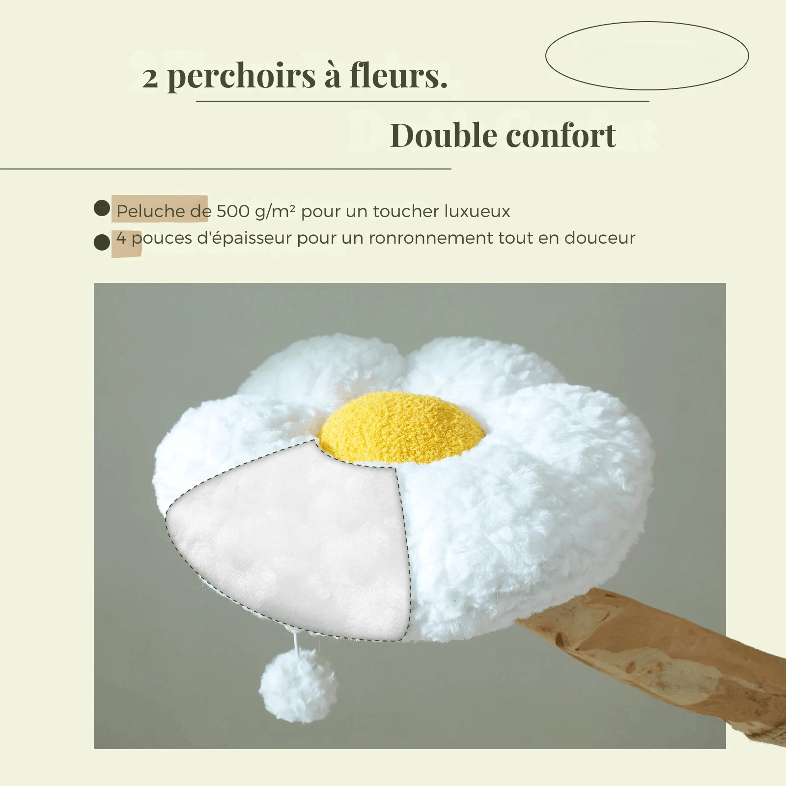 SAFARI™ — Arbre à chat en bois naturel avec hamacs & plateformes douillettes