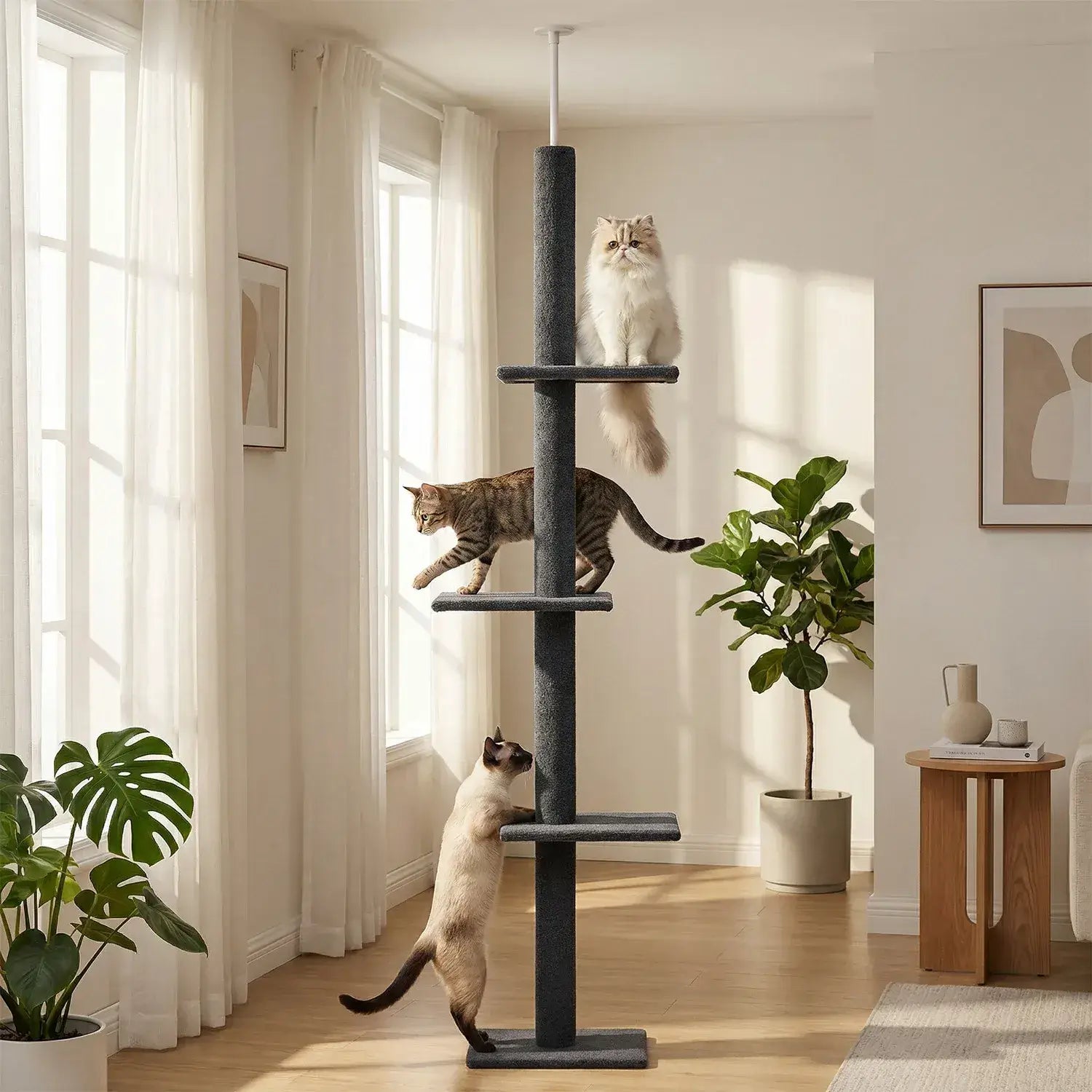 ZÉNITH™ — Arbre à Chat Sol-Plafond XXL Design Stable & Ultra Résistant