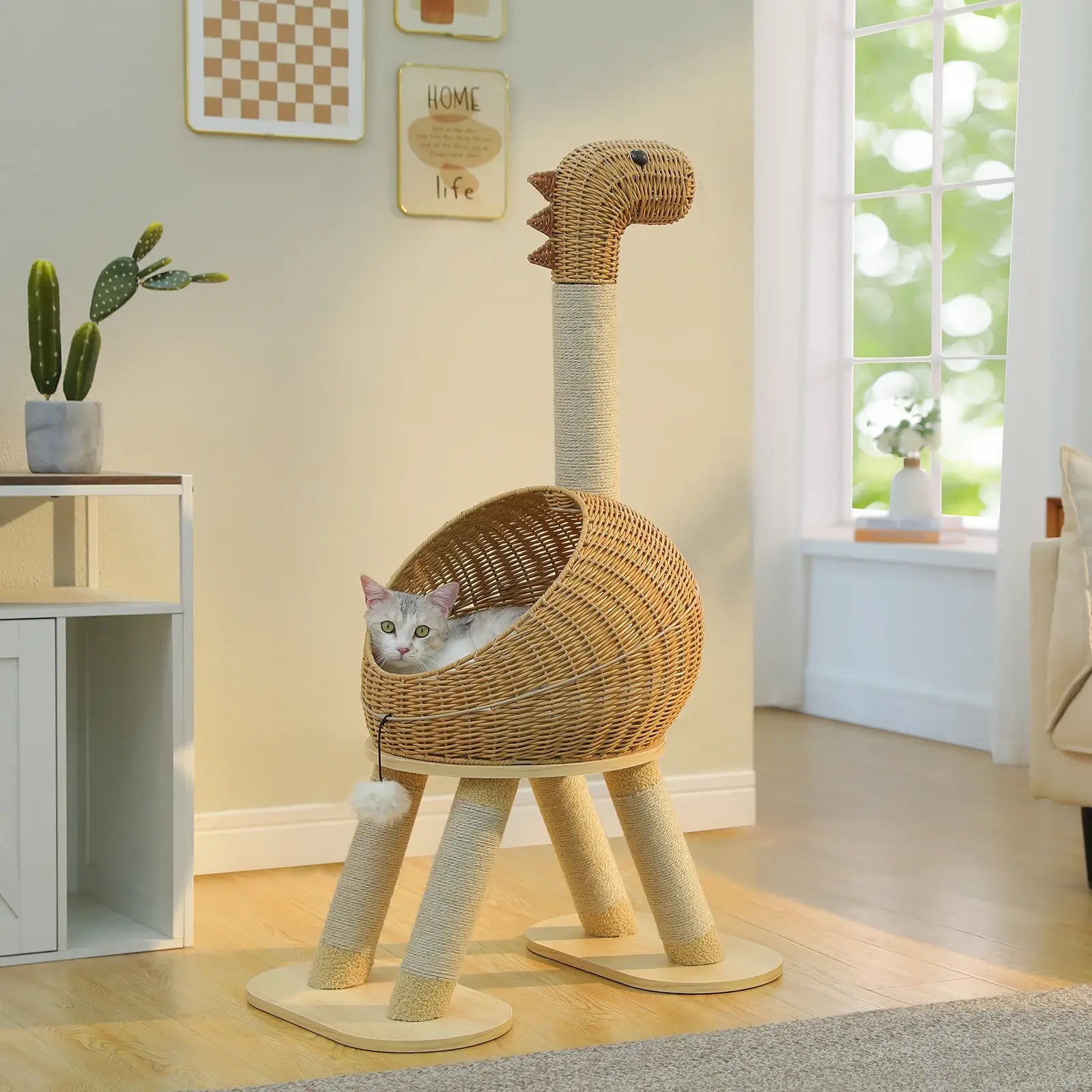 SAFARI™ — Arbre à Chat Luxe en Rotin – Confort Absolu & Stabilité Exceptionnelle