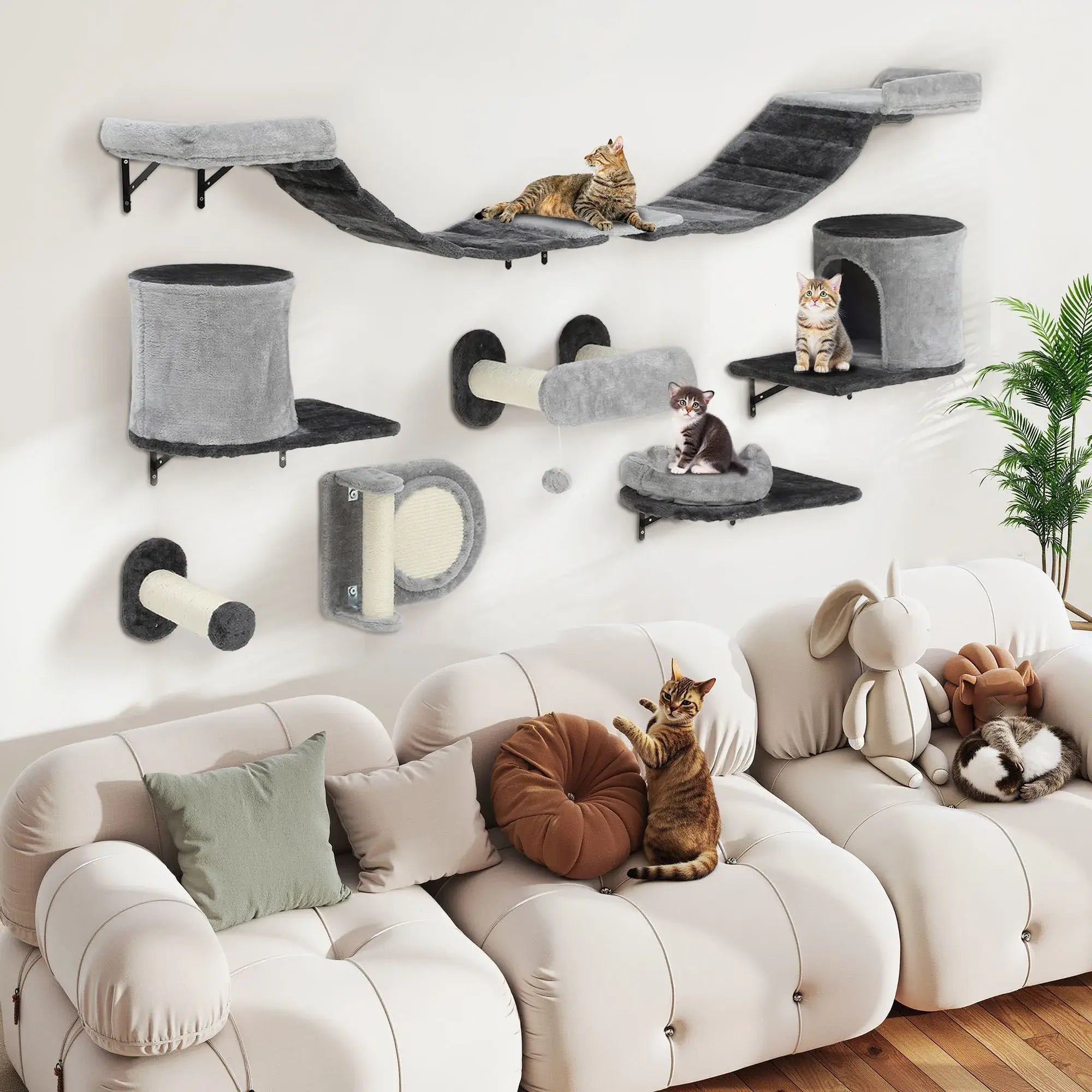 OASIS™ – Parcours Mural Chat Confort & Repos | Modules Muraux Design Premium